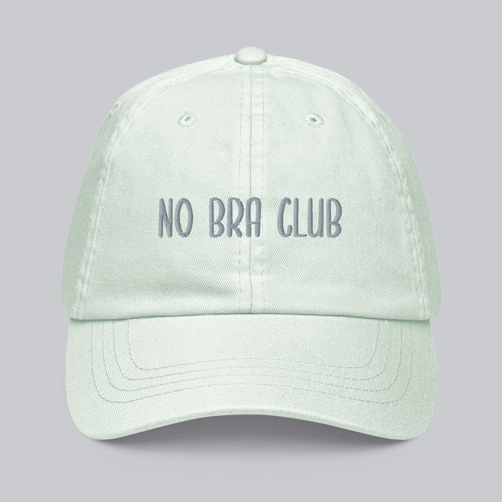 No Bra Club | Pastel baseball hat | Pastel Mint