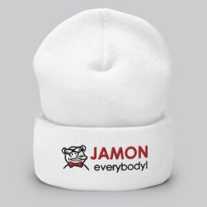 Jamon everybody | Cuffed Beanie | White