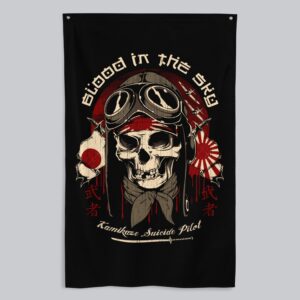 Blood in the Sky (Kamikaze Pilot) Flag