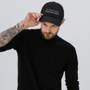 My middle finger salutes you | Distressed Dad Hat | Black