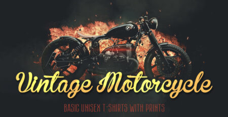 Vintage Motorcycles | Basic Unisex T-Shirts with Prints