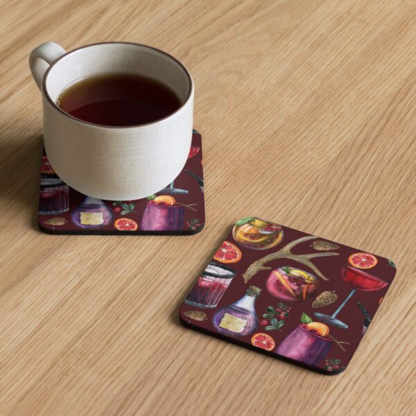 Cork-back coaster 'Witchy Winter - Drinks'