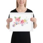 Framed poster 'Abstract Flowers' by Owantana