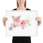 Framed poster 'Abstract Flowers' by Owantana