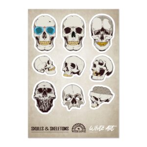 Kiss-cut Sticker Sheet ‘Skulls & Sceletons Vol 9’