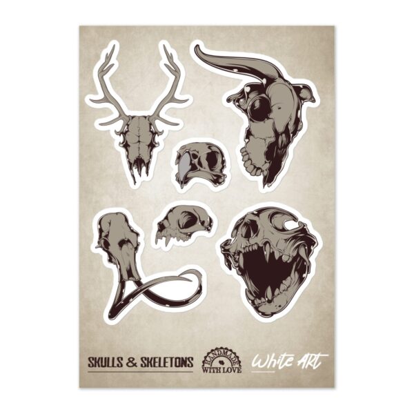 Kiss-cut Sticker Sheet ‘Skulls & Sceletons Vol 10’