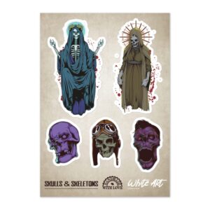 Kiss-cut Sticker Sheet ‘Skulls & Sceletons Vol 11’