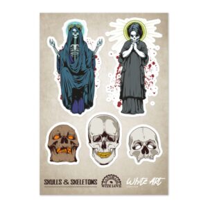 Kiss-cut Sticker Sheet ‘Skulls & Sceletons Vol 12’