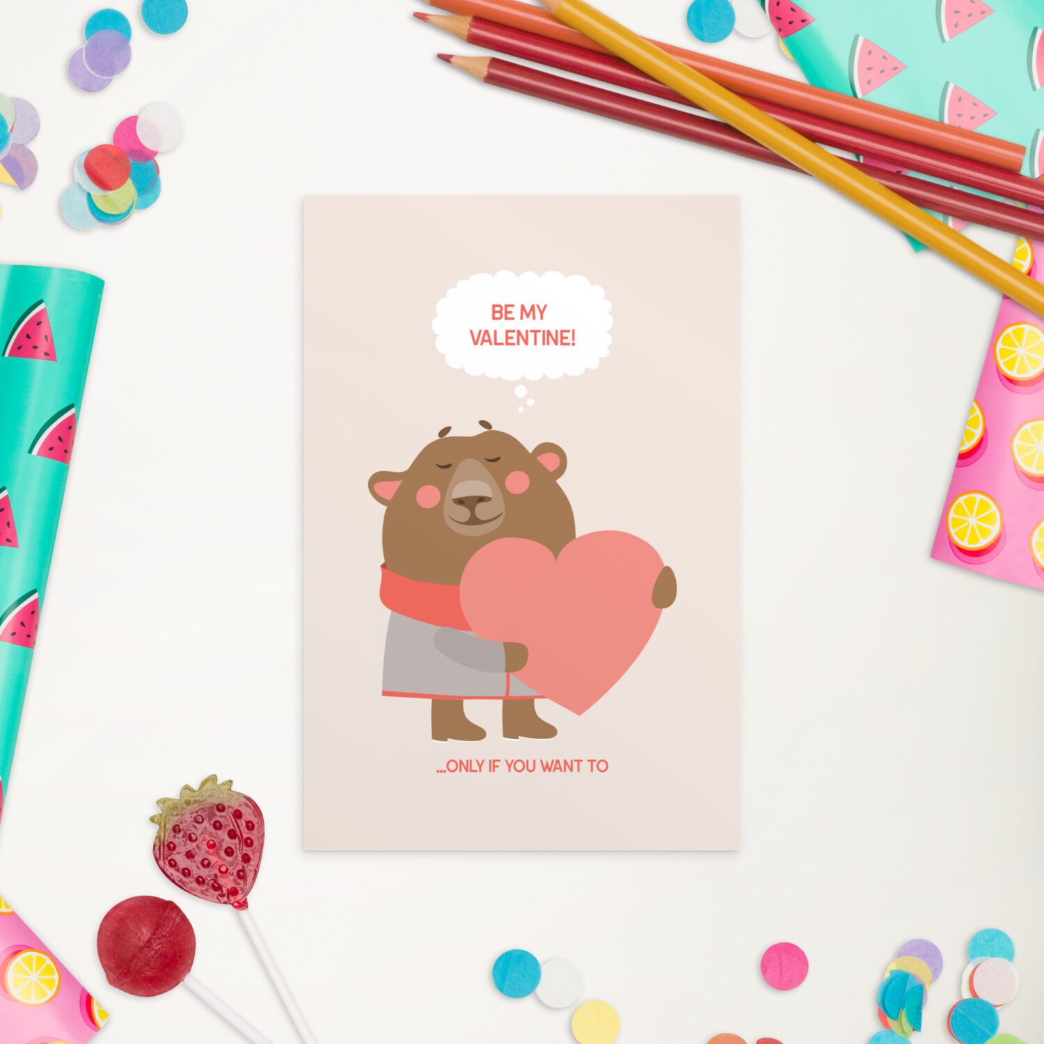 Postcard 'Be my Valentine!'