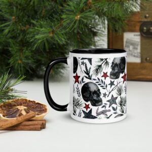 Mug with Color Inside ‘Witchy Winter – Skulls’