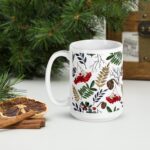 White glossy mug 'Witchy Winter - Plants'