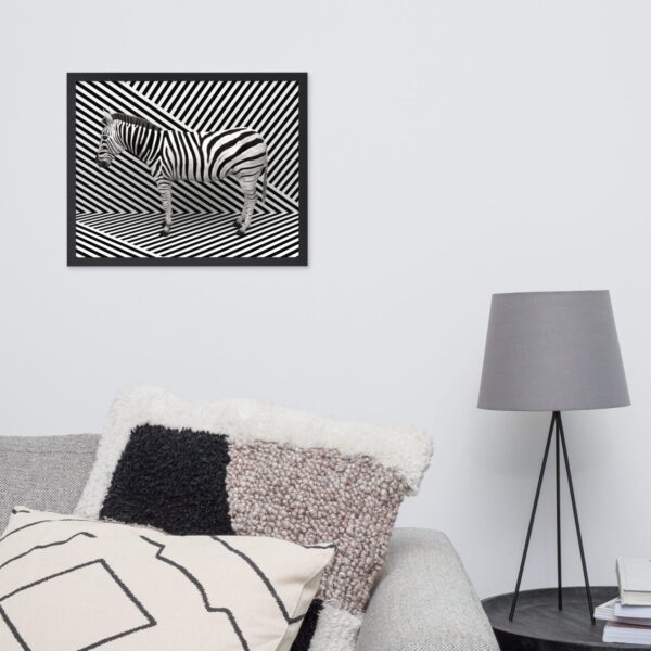 Premium framed photo poster ‘Zebra’