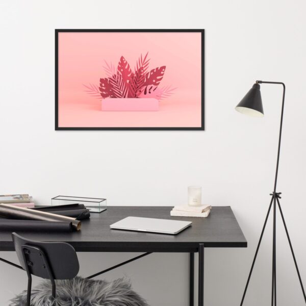 Premium framed photo poster ‘Pink Flower’