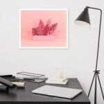 Premium framed photo poster ‘Pink Flower’