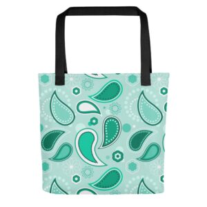 Tote bag “Turquoise drops”