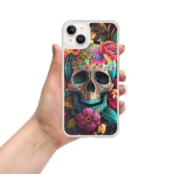 Clear Case for iPhone® "Floral Skull"