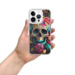 Clear Case for iPhone® "Floral Skull"