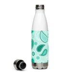 Stainless Steel Water Bottle “Turquoise drops”