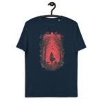 Unisex organic cotton t-shirt "Little Girl into the Red Woods"