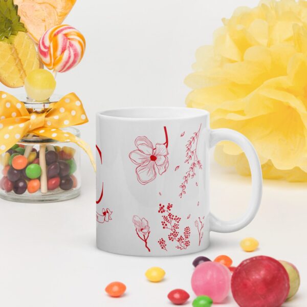 Custom Mug with Your Name “C” letter, red