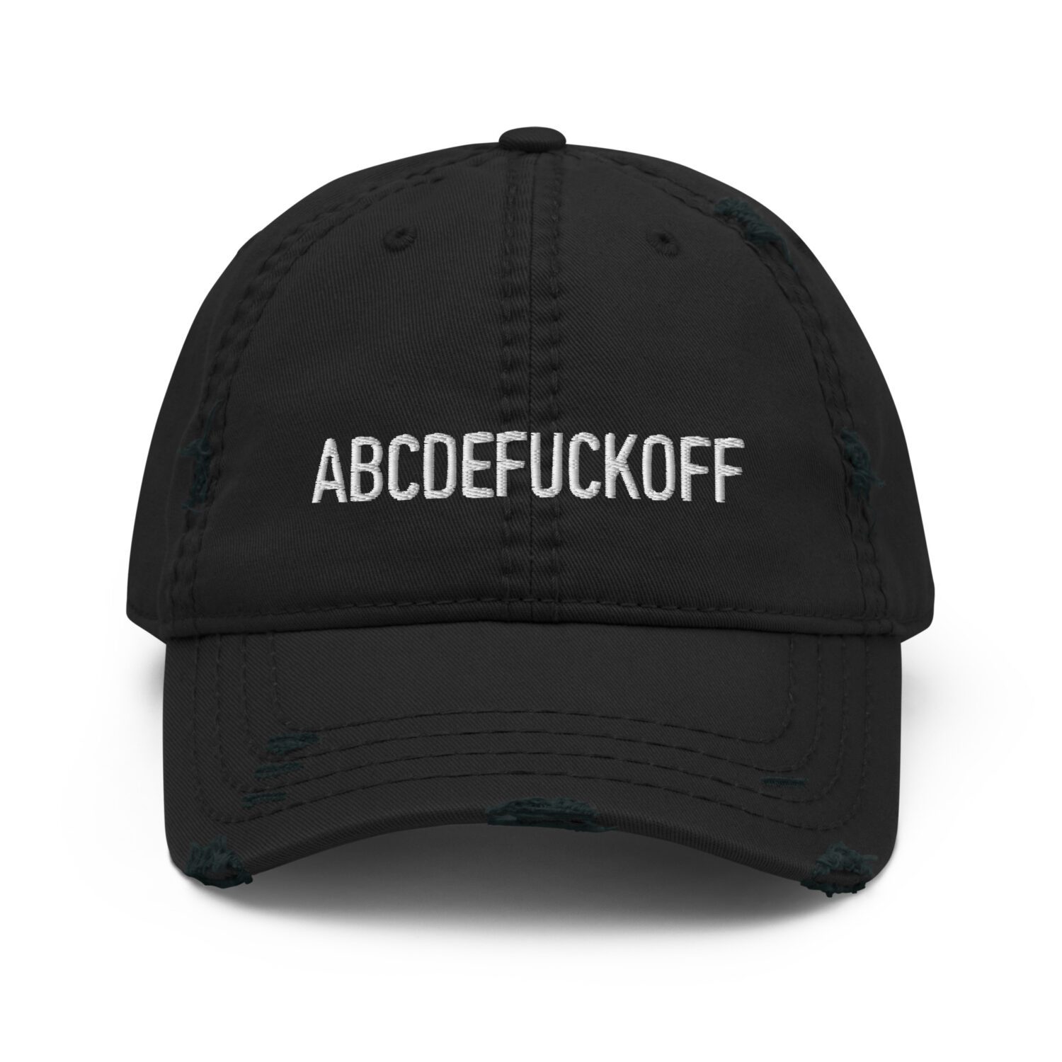 Distressed Dad Hat ABCDEFUCKOFF