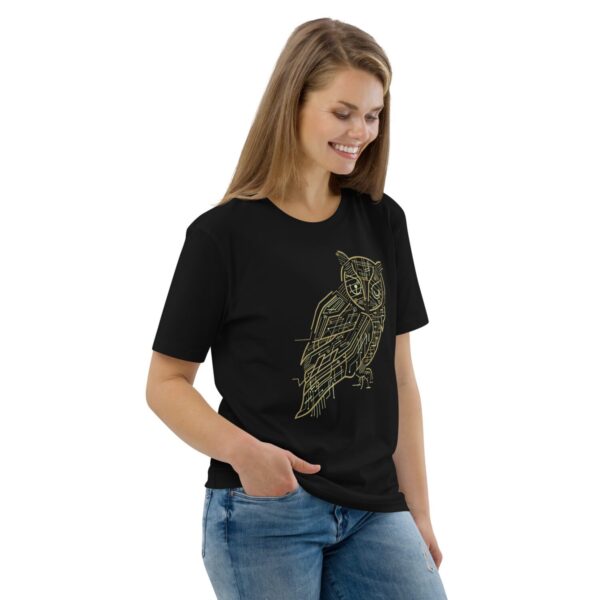 Unisex organic cotton t-shirt "Electric Owl"