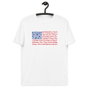 Unisex organic cotton t-shirt "US Weapon Flag"