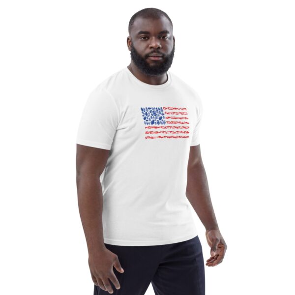 Unisex organic cotton t-shirt "US Weapon Flag"