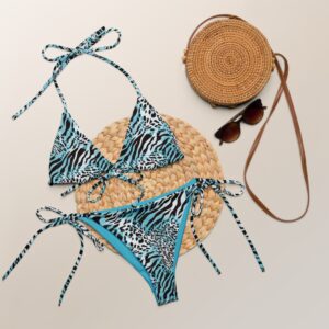 Recycled string bikini "Zebrano"