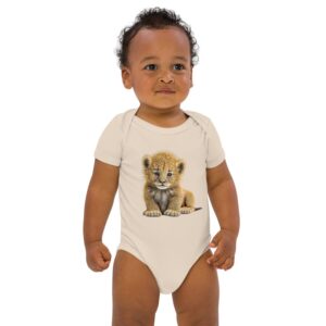 Organic cotton baby bodysuit "Baby Lion"