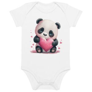 Organic cotton baby bodysuit "Panda"