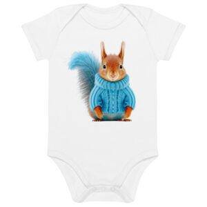 Organic cotton baby bodysuit "Squirrel"