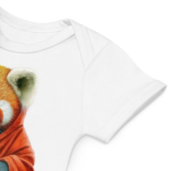 Organic cotton baby bodysuit "Red Panda"