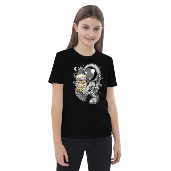 Organic cotton kids t-shirt "Astronaut: Birthday Cake"