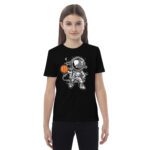 Organic cotton kids t-shirt "Astronaut: Basketball Player"