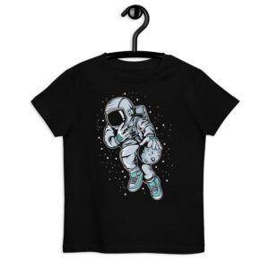 Organic cotton kids t-shirt "Astronaut: Basketball"
