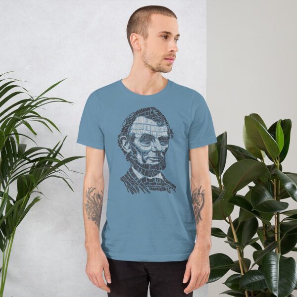 Buy Unisex t-shirt with Abraham Lincoln Calligram print