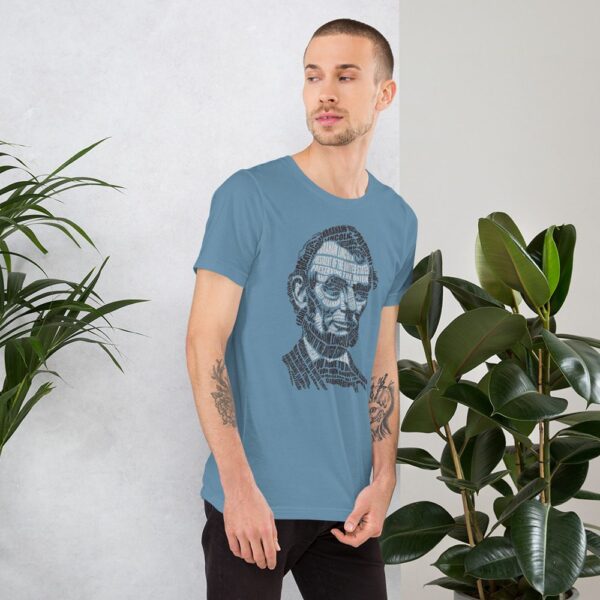 Buy Unisex t-shirt with Abraham Lincoln Calligram print