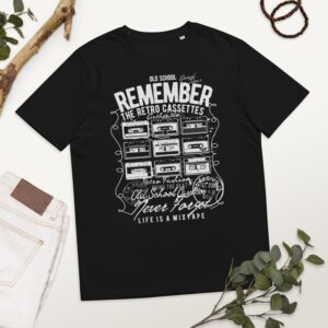 Unisex organic cotton t-shirt “Retro Cassettes / Vintage Serie”