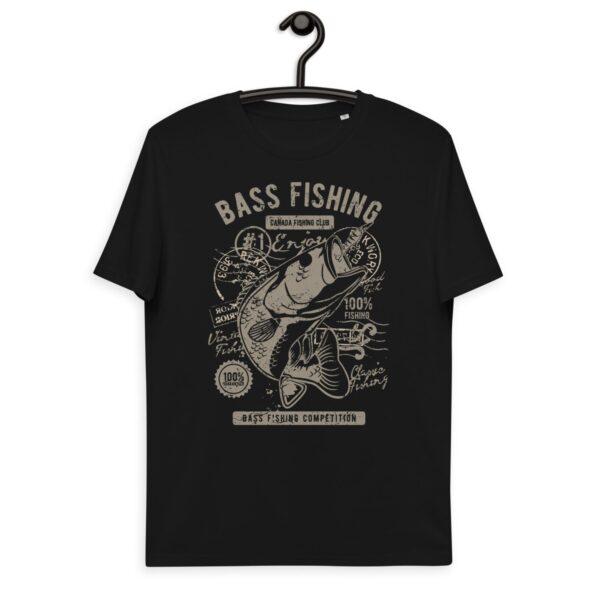 Unisex organic cotton t-shirt Bass Fishing / Vintage