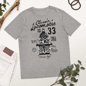 Unisex organic cotton t-shirt "Classic Locomotive / Vintage Serie"