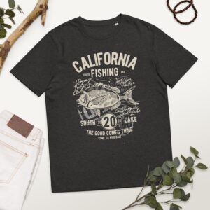 Unisex organic cotton t-shirt California Fishing / Vintage