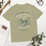 Unisex organic cotton t-shirt Chicken Farm / Vintage