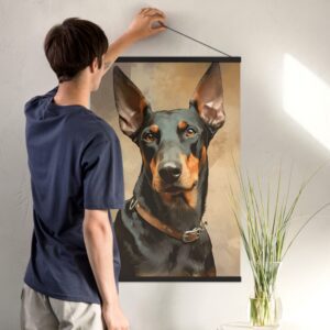 Poster with hangers "Doberman Pincher Dog"