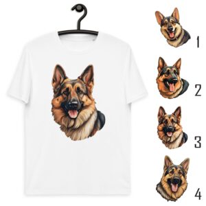 Unisex organic cotton t-shirt "German Shepherd dog"
