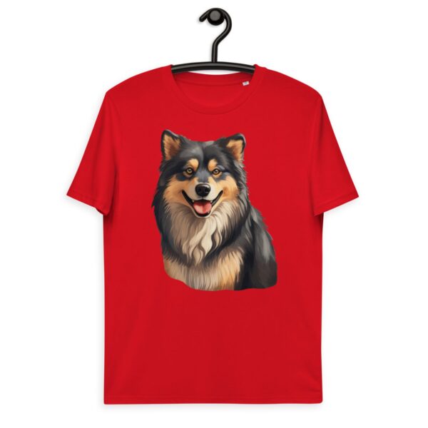 Unisex organic cotton t-shirt "Finnish Lapphund Dog"