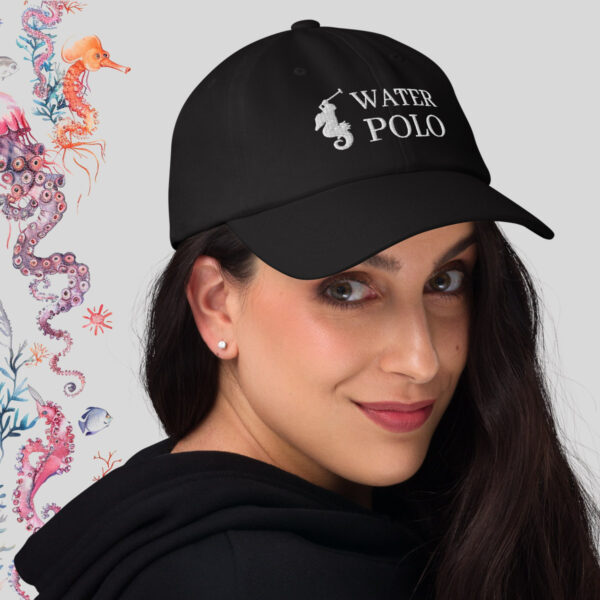 Water Polo – black Dad Hat with parody embroidery