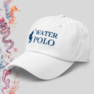 Water Polo – white cap with parody embroidery