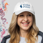 Water Polo – white cap with parody embroidery