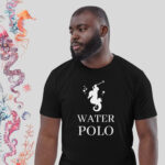 Water Polo – black T-shirt with parody print